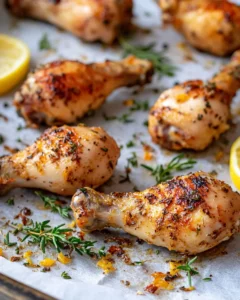 Homemade Lemon Herb Roasted Chicken Drumsticks recipe photo