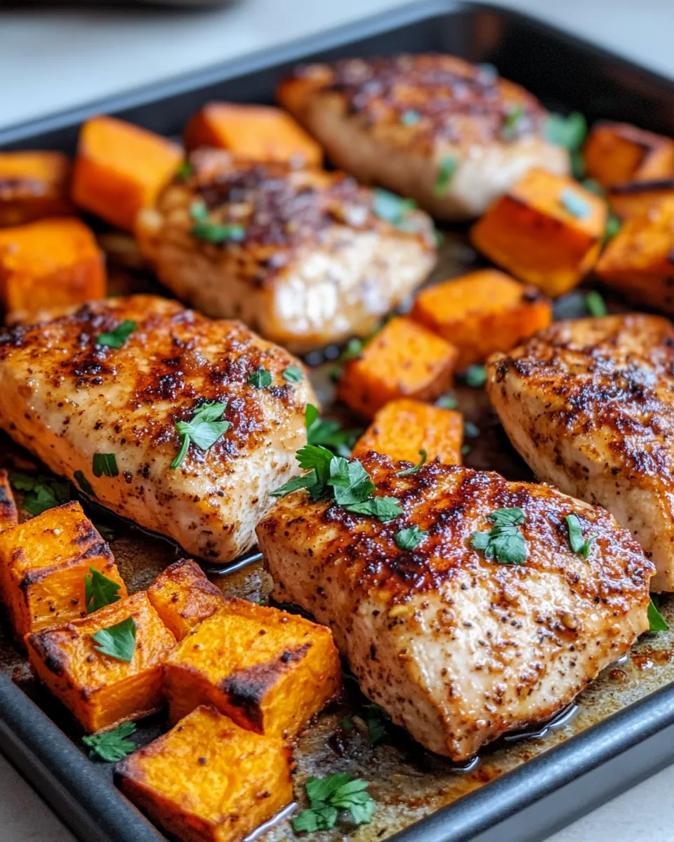 Delicious Maple Glazed Chicken And Sweet Potatoes dish photo
