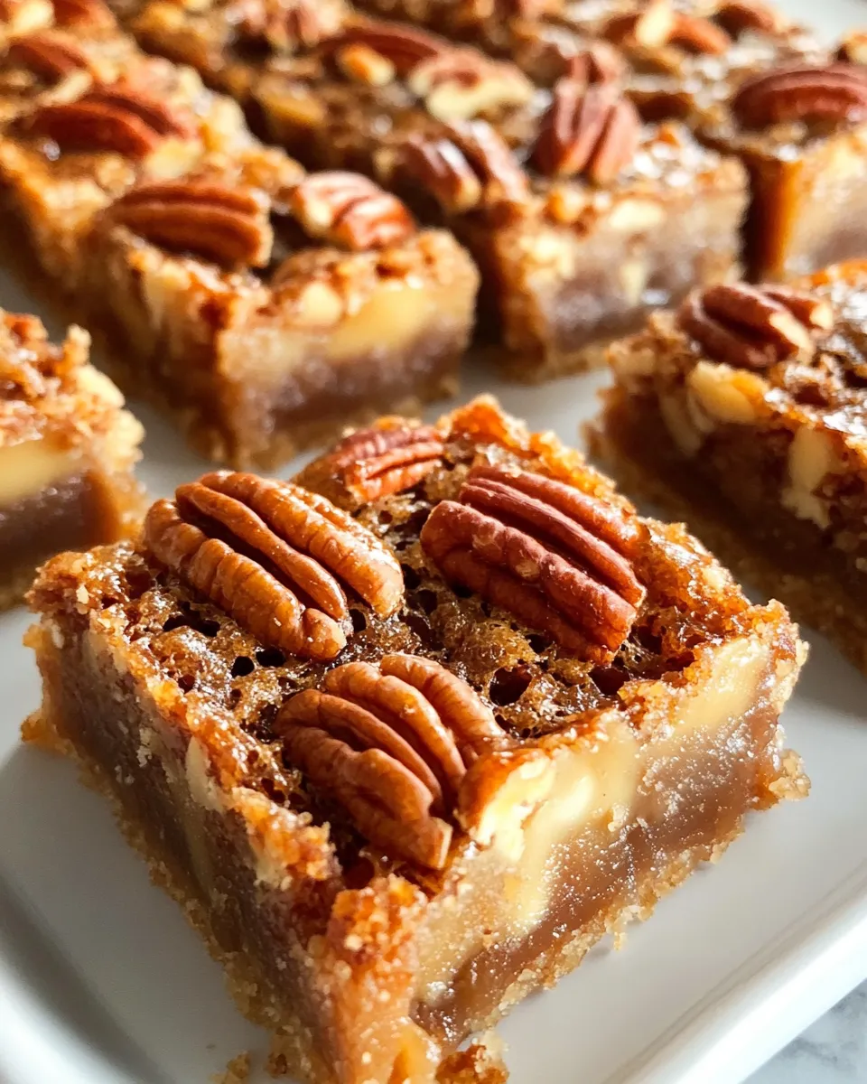 Delicious Maple Pecan Pie Bars food shot