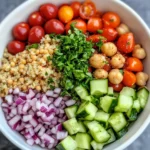 Homemade Mediterranean Chickpea Bowls With Tahini recipe photo