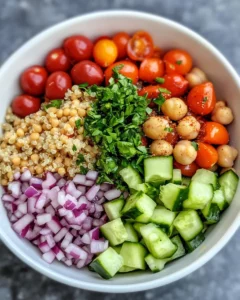 Homemade Mediterranean Chickpea Bowls With Tahini recipe photo