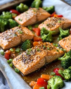 Homemade Miso Ginger Salmon Sheet Pan recipe photo