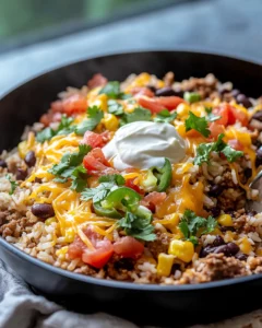 Homemade One-Pot Taco Rice Skillet photo