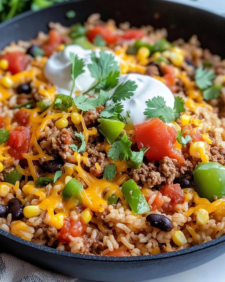 Classic One-Pot Taco Rice Skillet image