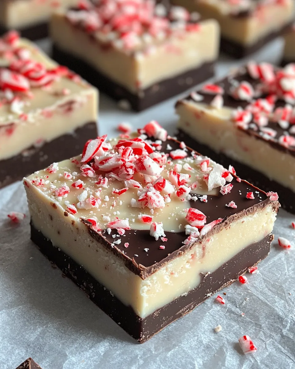 Easy Peppermint Bark Fudge shot