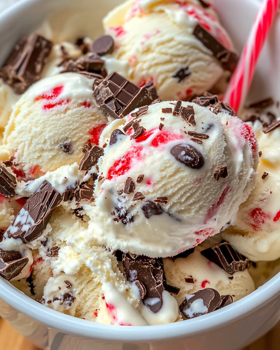Classic Peppermint Chocolate Chip Ice Cream image