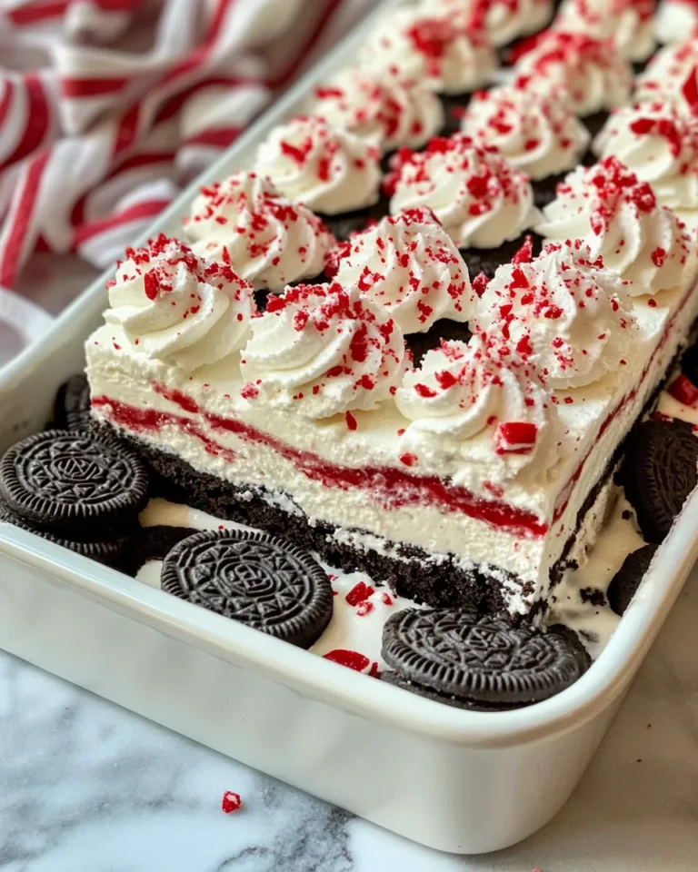 Homemade Peppermint Oreo Icebox Cake recipe photo