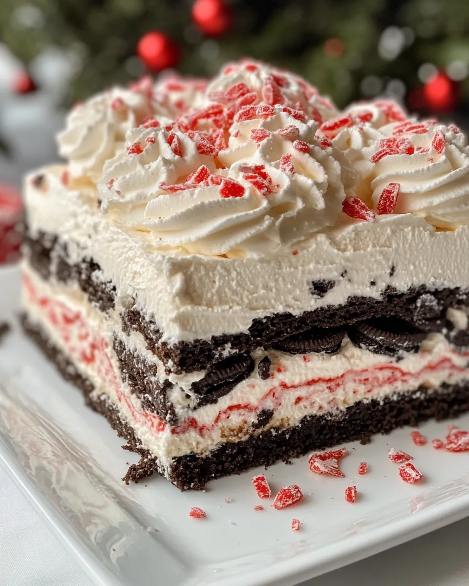 Classic Peppermint Oreo Icebox Cake dish photo