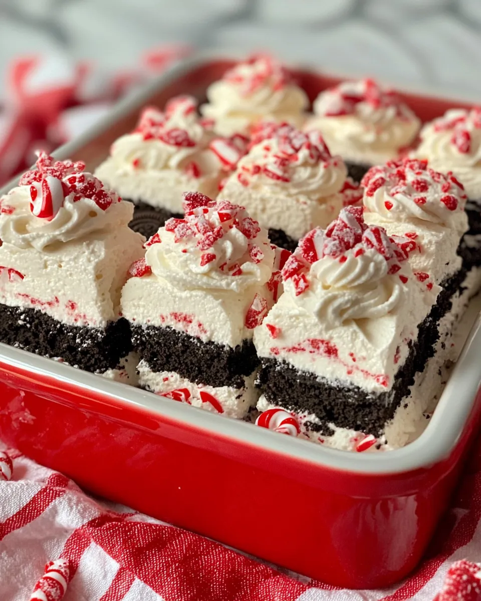 Delicious Peppermint Oreo Icebox Cake plate image