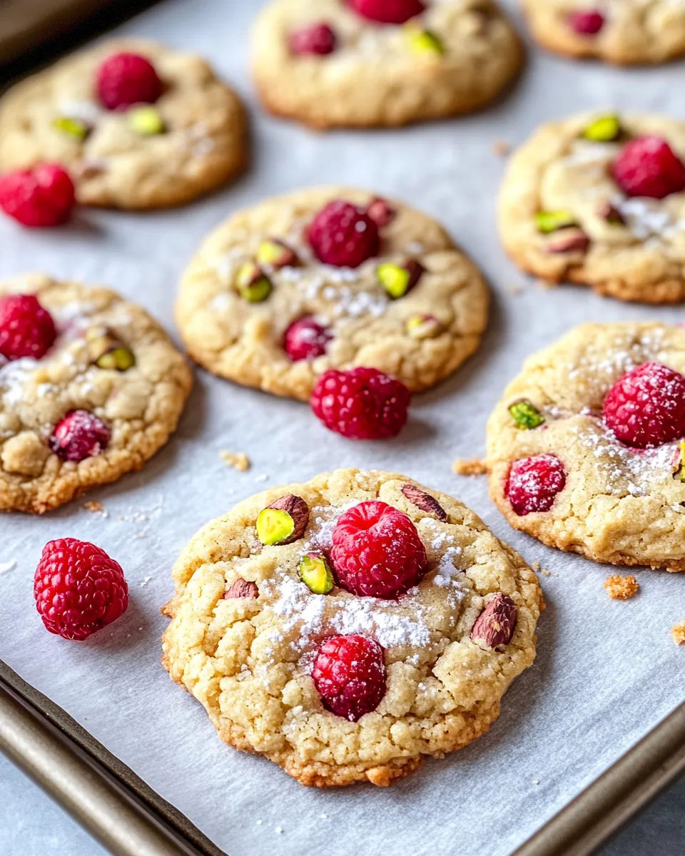 Easy Raspberry Pistachio Shortbread Cookies recipe image