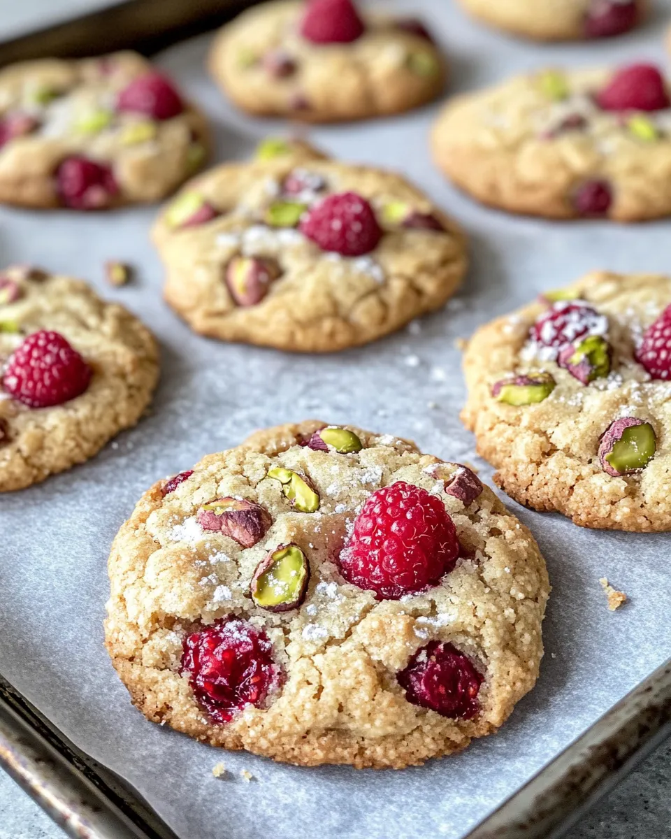 Best Raspberry Pistachio Shortbread Cookies food shot