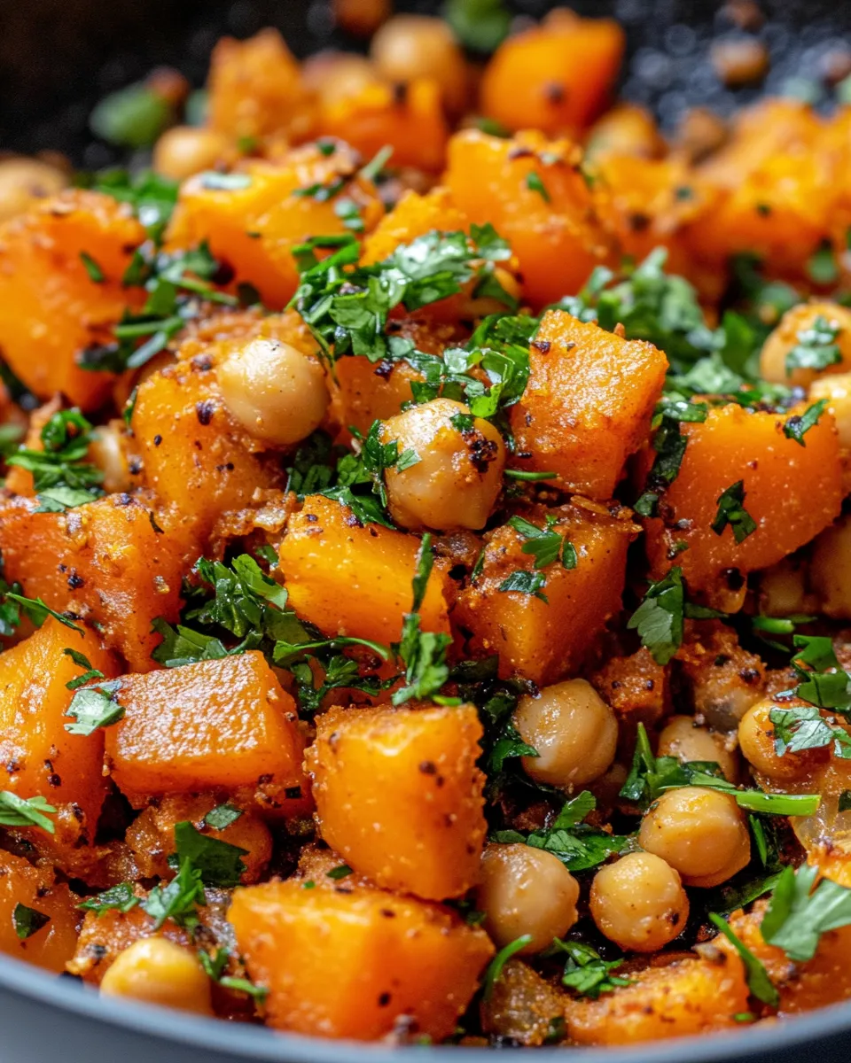 Classic Roasted Butternut And Chickpea Curry food shot