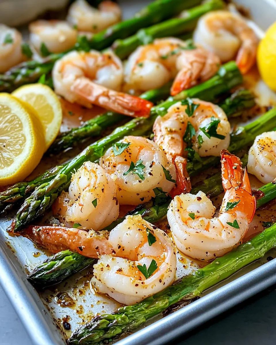 Delicious Roasted Garlic Shrimp And Asparagus dish photo