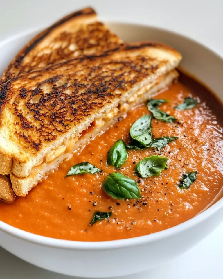 Homemade Roasted Tomato Basil Soup With Grilled Cheese photo