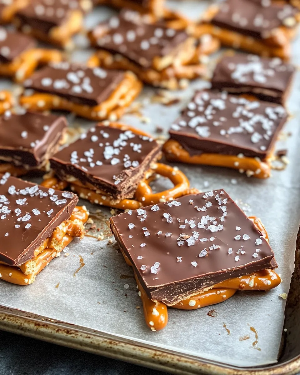Easy Salted Caramel Pretzel Bark recipe image