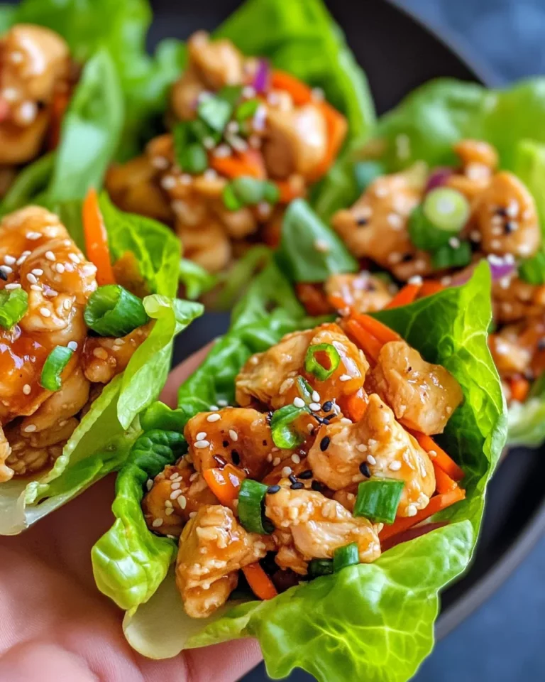 Homemade Sesame Peanut Chicken Lettuce Wraps photo