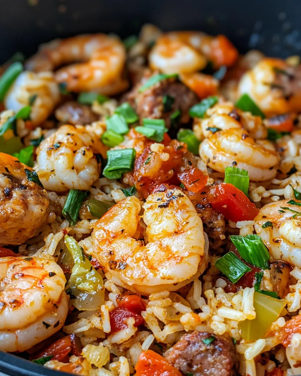 Classic Shrimp And Turkey Sausage Jambalaya recipe image