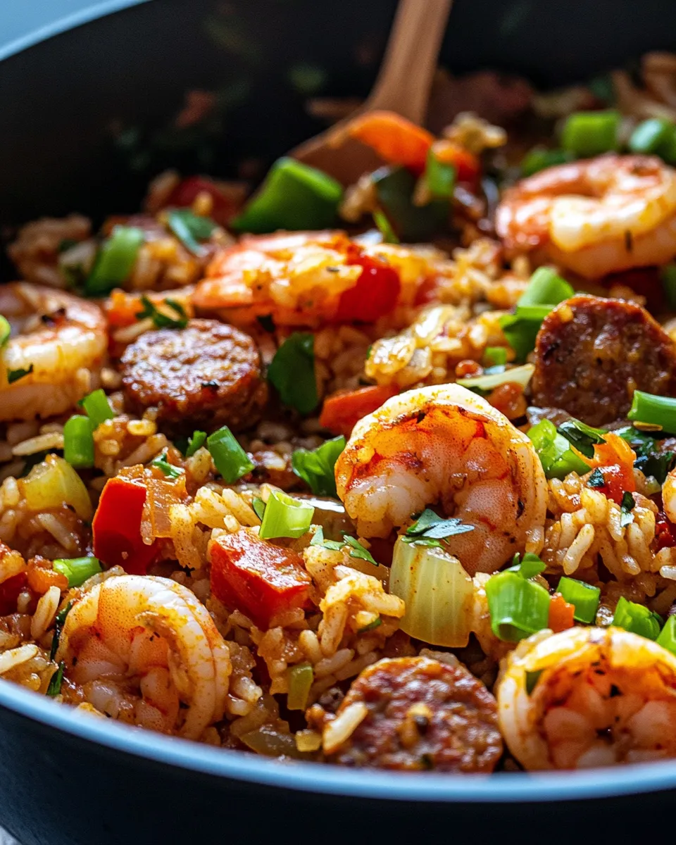 Easy Shrimp And Turkey Sausage Jambalaya dish photo