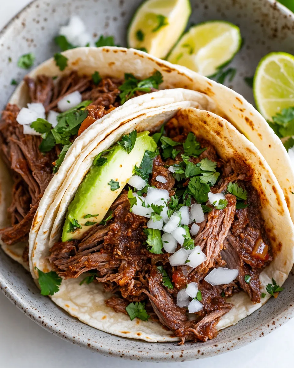Delicious Slow Cooker Beef Barbacoa Tacos picture