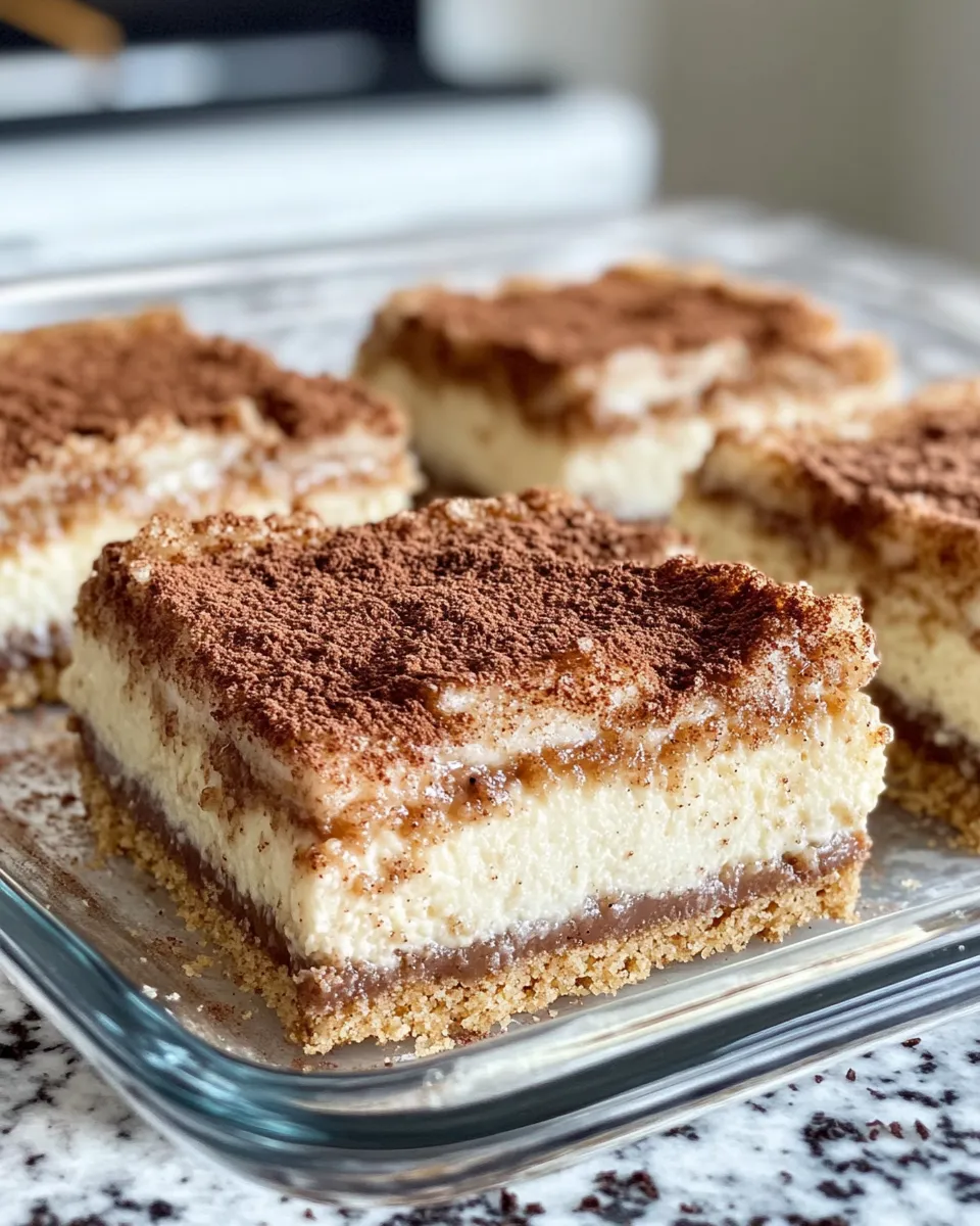 Delicious Snickerdoodle Cheesecake Bars dish photo