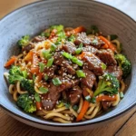 Homemade Spicy Gochujang Beef Udon recipe photo