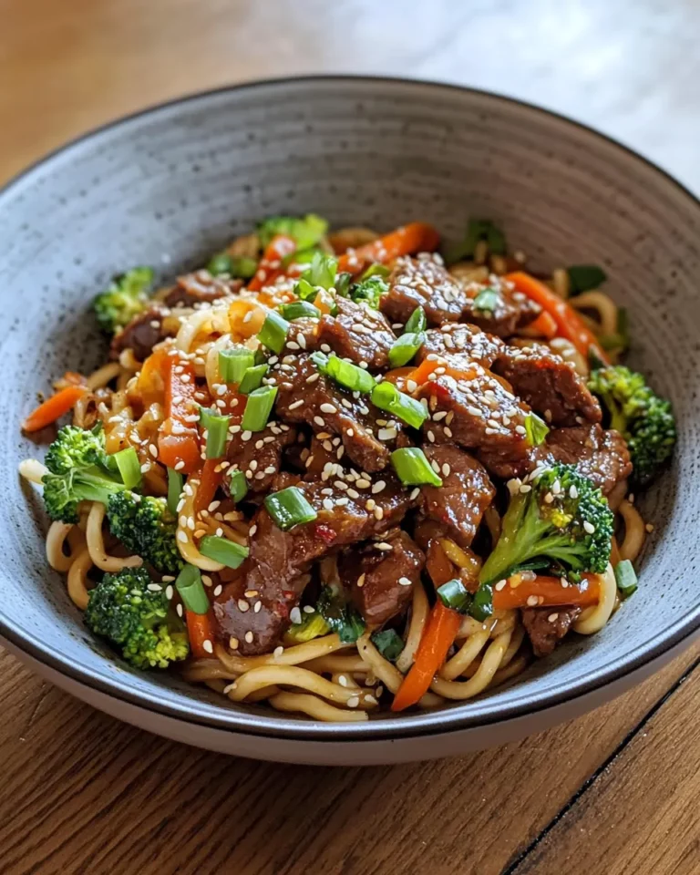 Homemade Spicy Gochujang Beef Udon recipe photo