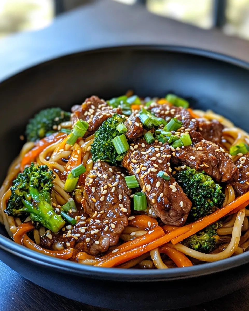 Easy Spicy Gochujang Beef Udon dish photo