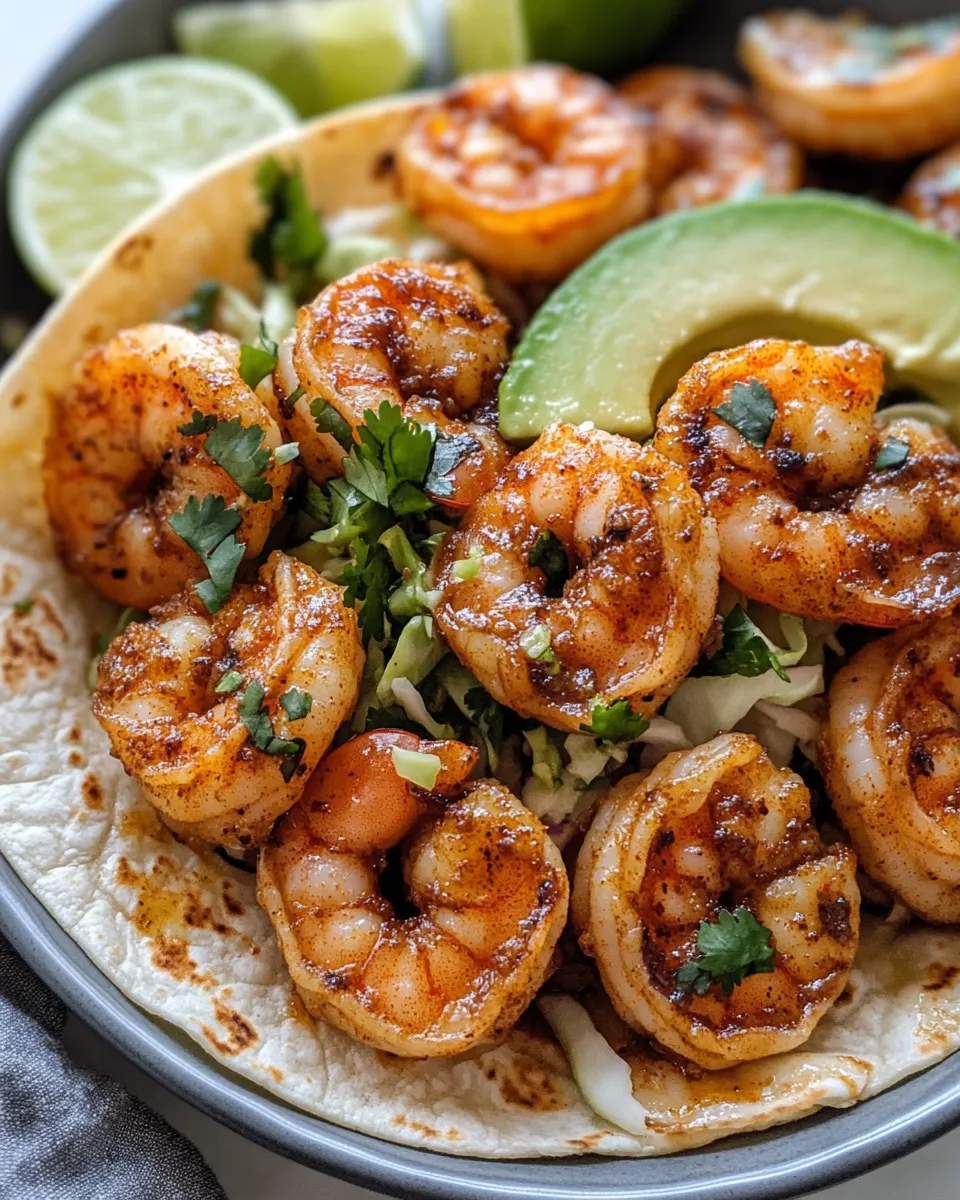 Easy Spicy Honey Shrimp Tacos recipe photo