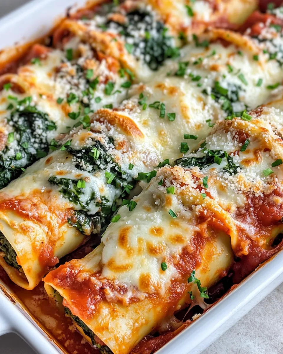 Homemade Spinach Ricotta Stuffed Cannelloni photo