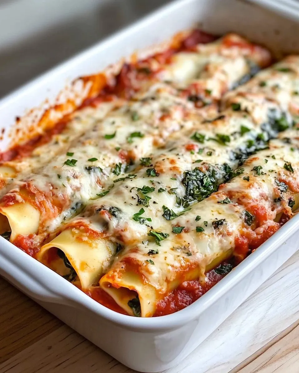 Classic Spinach Ricotta Stuffed Cannelloni image