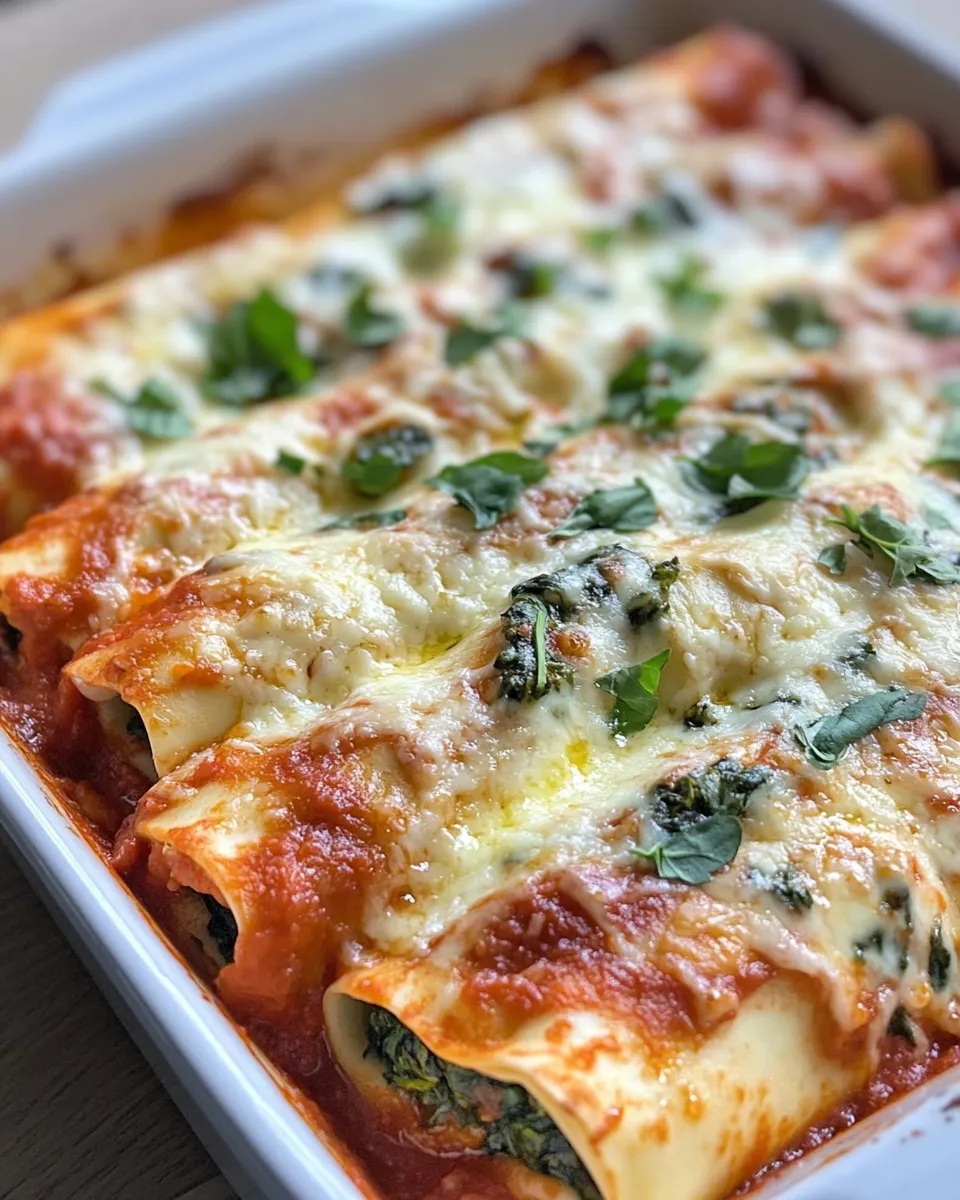 Delicious Spinach Ricotta Stuffed Cannelloni dish photo