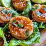 Homemade Sriracha Honey Shrimp Lettuce Wraps recipe photo