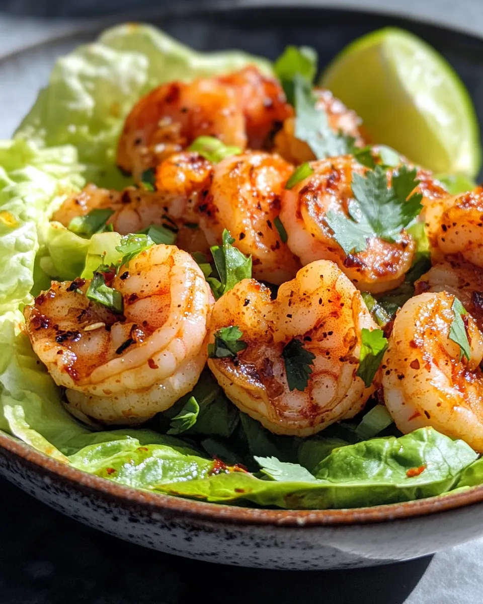 Classic Sriracha Honey Shrimp Lettuce Wraps dish photo