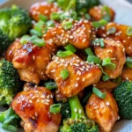 Homemade Sticky Orange Chicken With Broccoli recipe photo