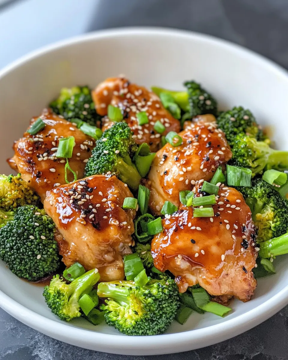 Healthy Teriyaki Chicken Thighs And Broccoli dish photo