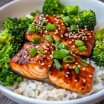 Homemade Teriyaki Salmon Rice Bowls recipe photo