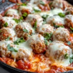 Homemade Turkey Meatball Marinara Skillet photo