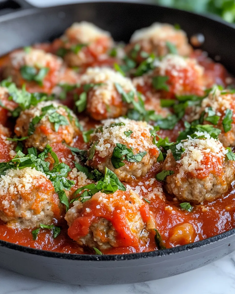 Classic Turkey Meatball Marinara Skillet recipe image