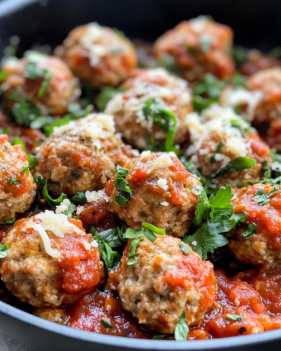 Easy Turkey Meatball Marinara Skillet dish photo