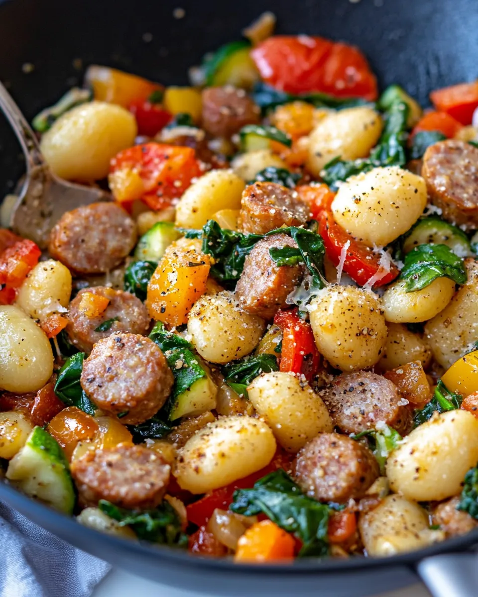 Classic Tuscan Sausage Gnocchi Skillet dish photo