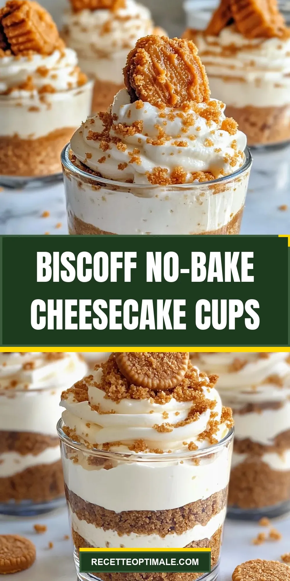 The Best Biscoff No-Bake Cheesecake Cups Ever