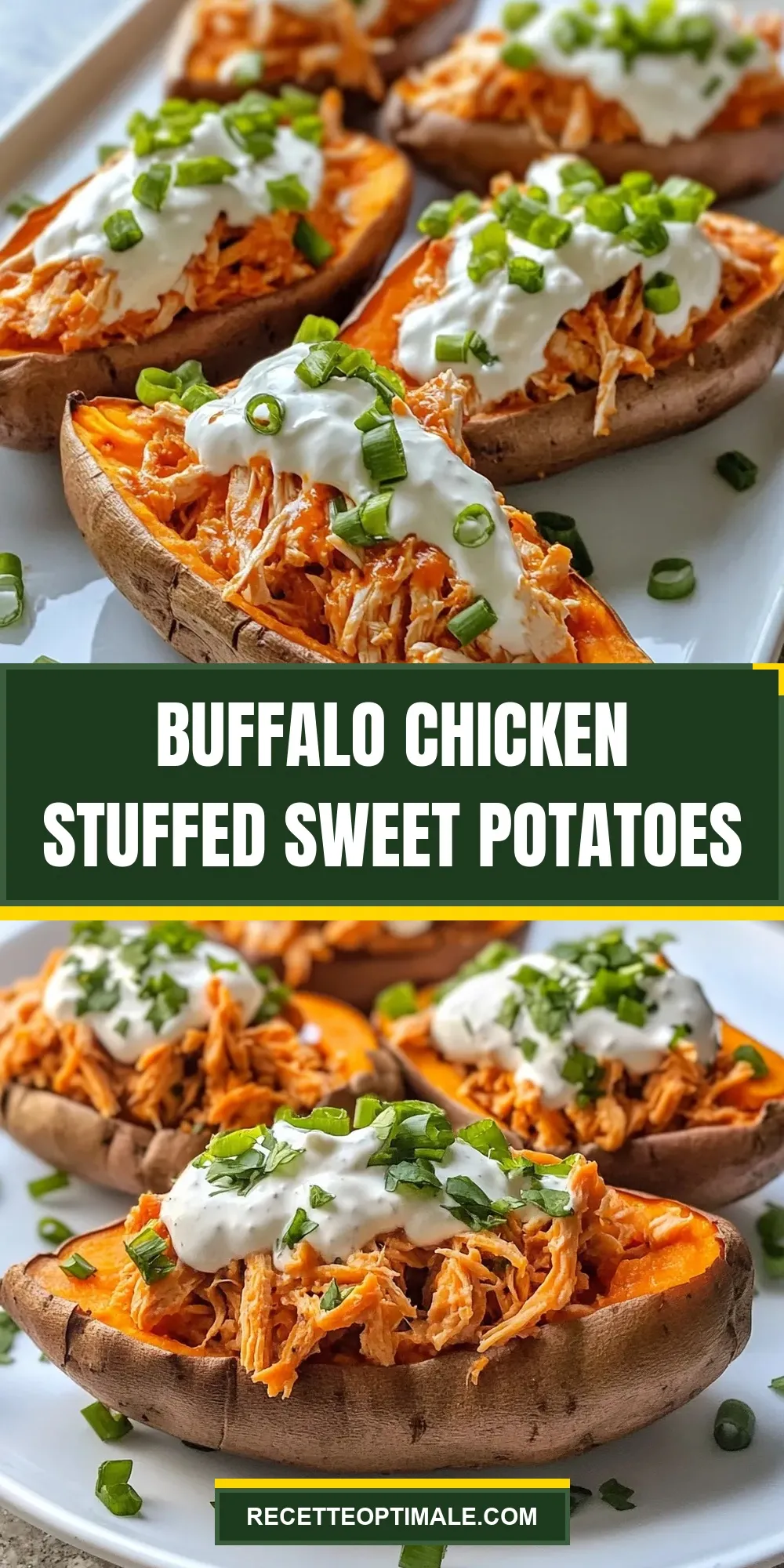 Buffalo Chicken Stuffed Sweet Potatoes (Fresh & Delicious)