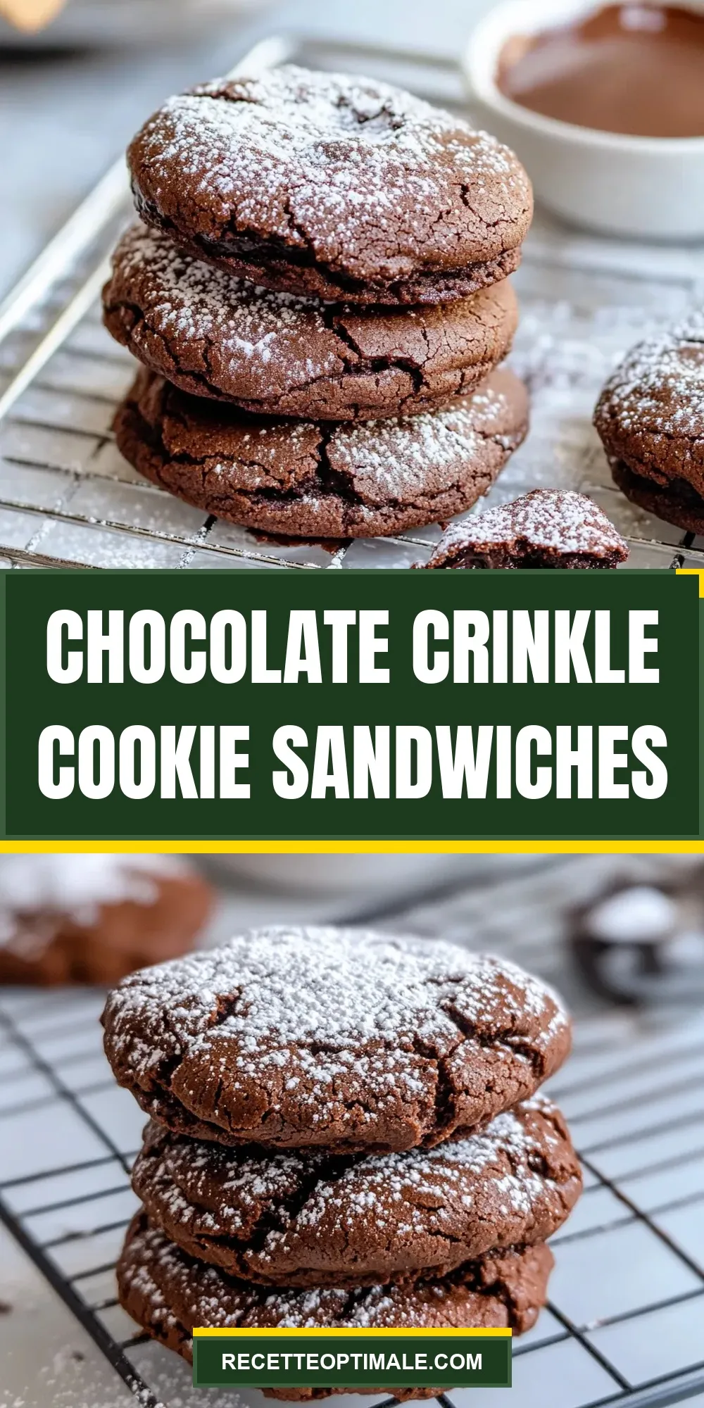 Chocolate Crinkle Cookie Sandwiches Recipe