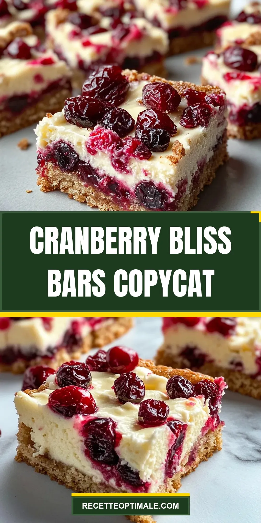 Cranberry Bliss Bars Copycat Recipe