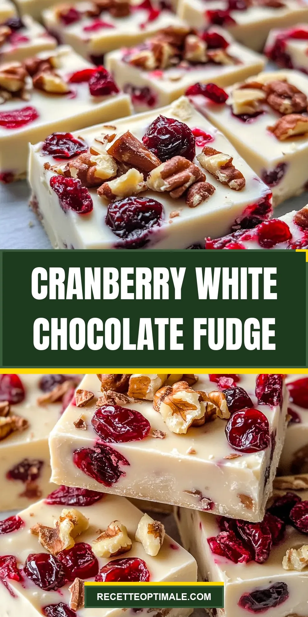 The Best Cranberry White Chocolate Fudge Ever