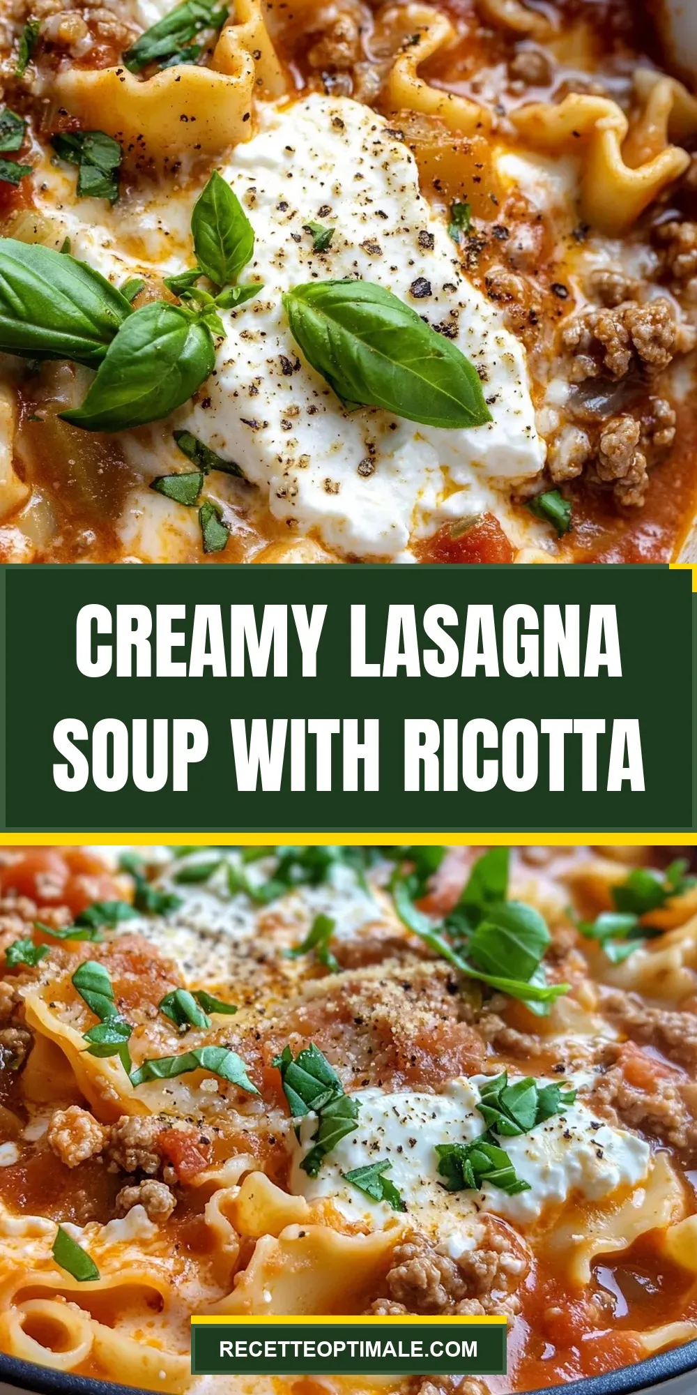 Easy Creamy Lasagna Soup With Ricotta Recipe