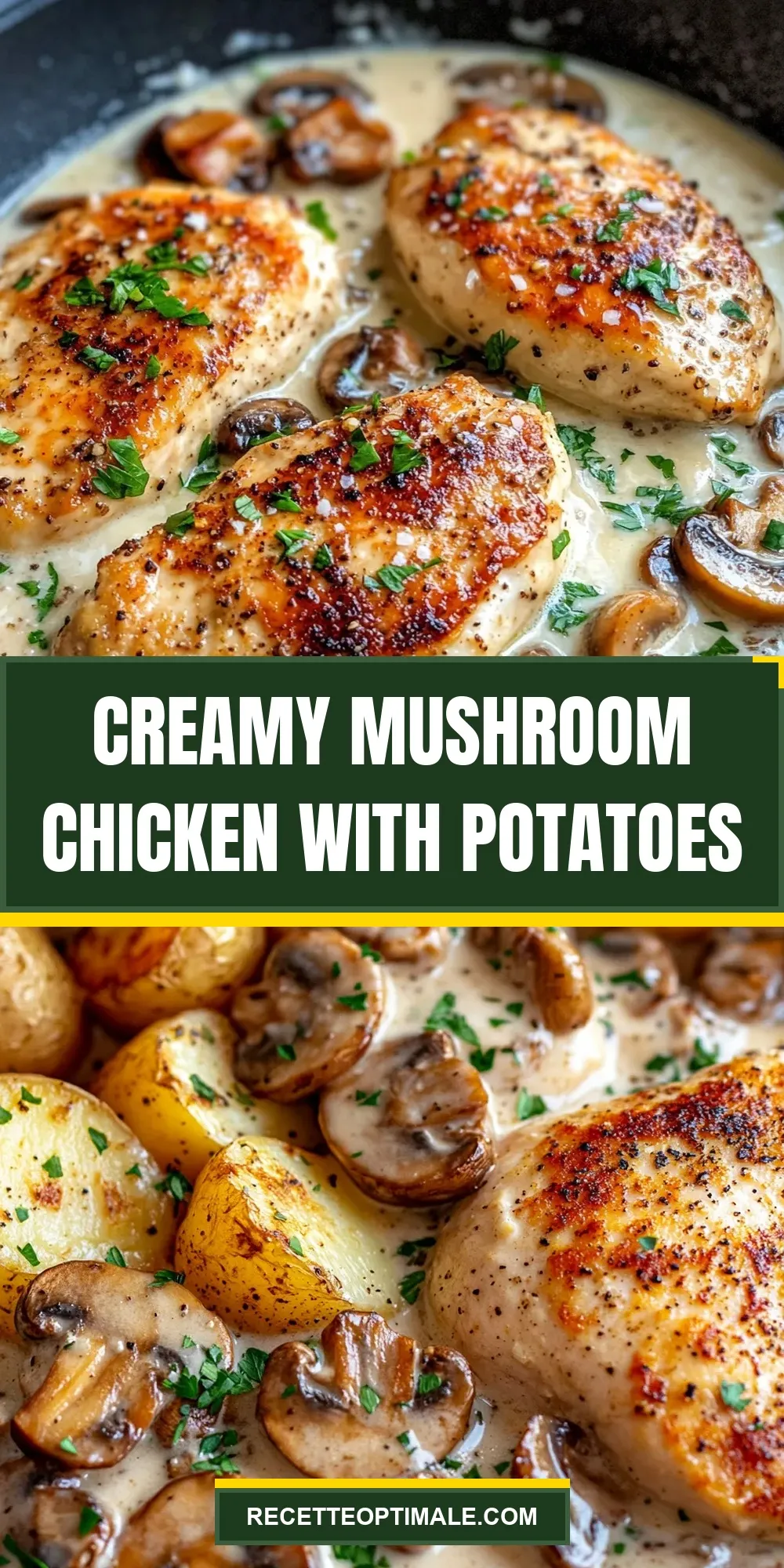 Creamy Mushroom Chicken With Potatoes Recipe