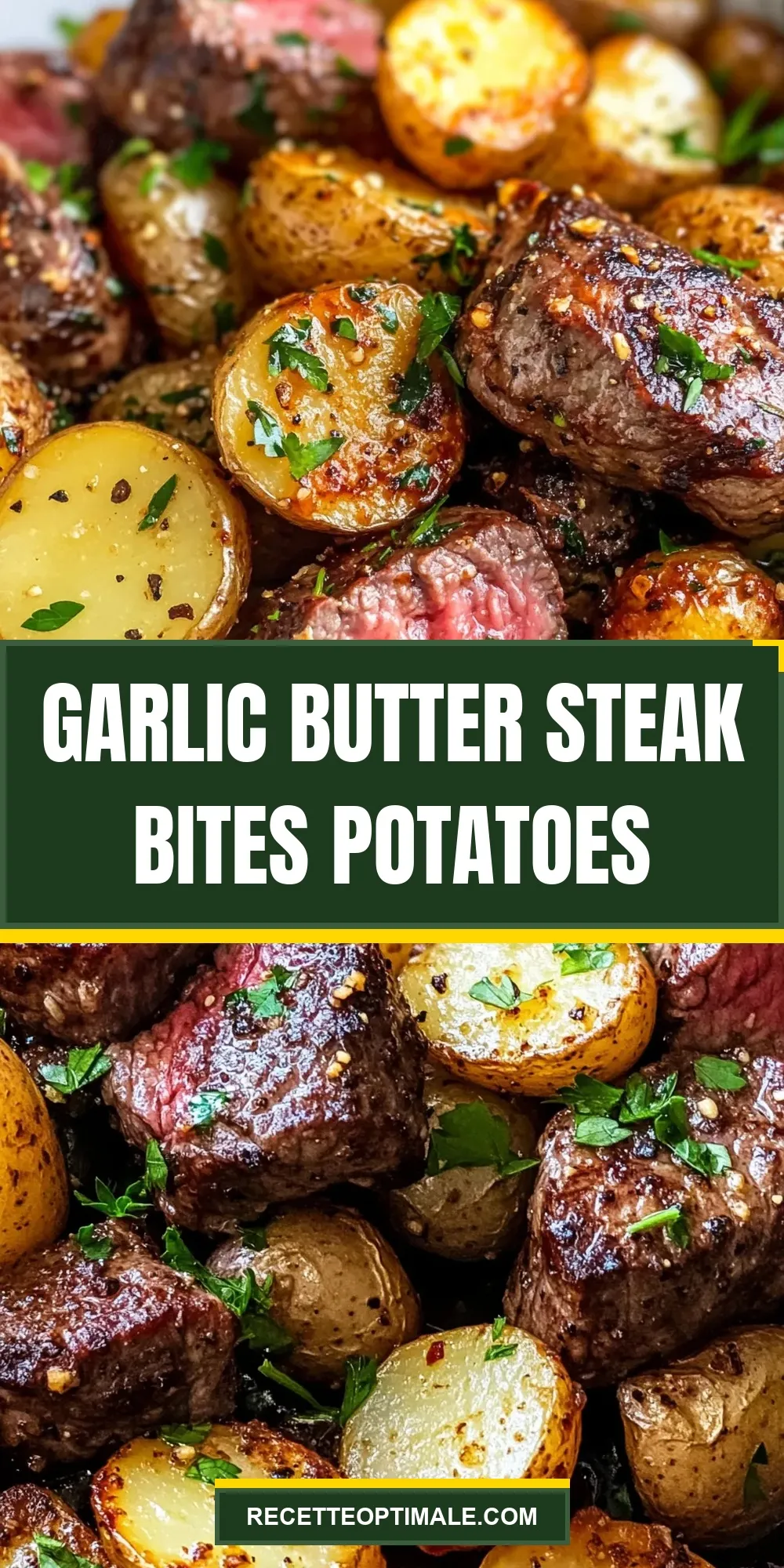 Easy Garlic Butter Steak Bites Potatoes Recipe