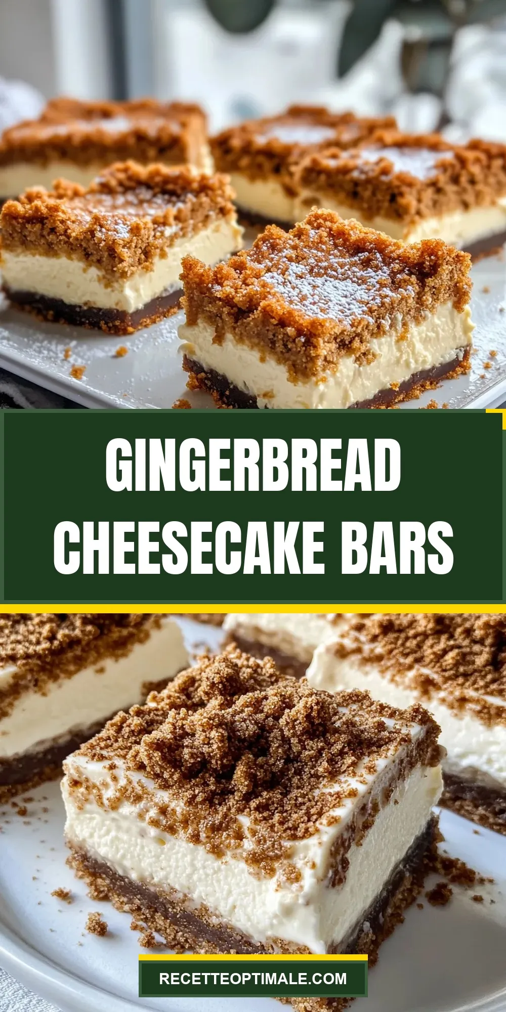 Easy Gingerbread Cheesecake Bars Recipe