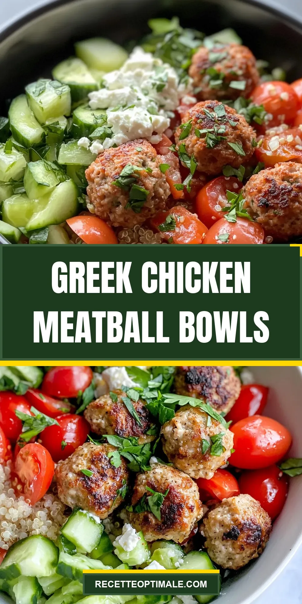 Greek Chicken Meatball Bowls (Simple & Delicious)